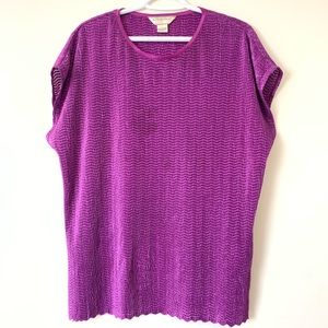 Allison Daley Purple Short Sleeve Blouse size 2X